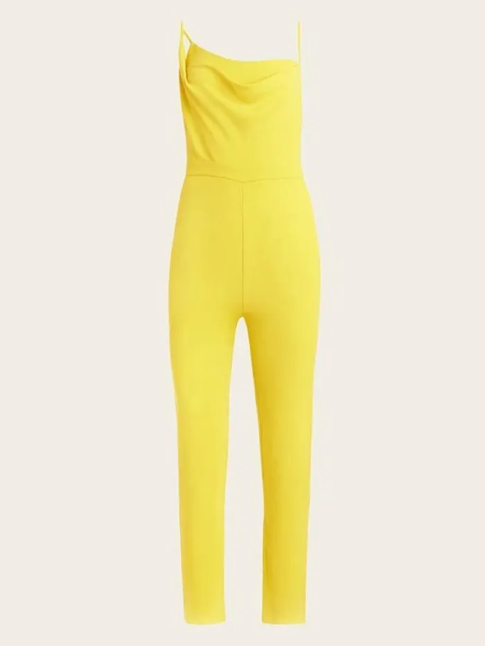 Marciano Betsy Draped Jumpsuit Green Sheen Women Dresses Marciano Betsy Draped Jumpsuit Green Sheen Women Dresses