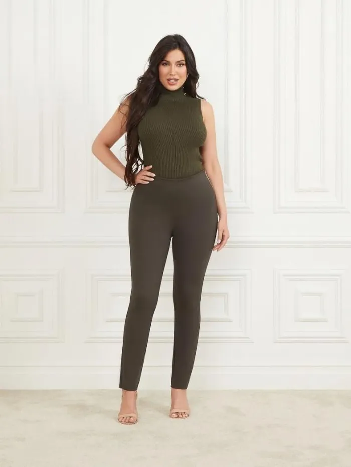 Marciano Eco Alice Sleeveless Turtleneck Top 344 Olive Branch Women Tops And Sweaters Marciano Eco Alice Sleeveless Turtleneck Top 344 Olive Branch Women Tops And Sweaters