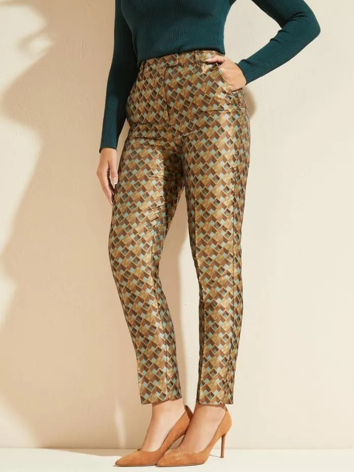 Marciano Geometric Logo Pant Geometric Logo Combo Azur Women Bottoms