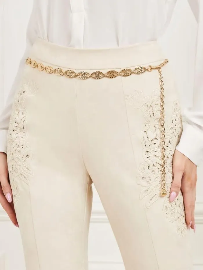 Marciano GoldTone Hammered Chain Belt Silvergold Women Accessories Marciano GoldTone Hammered Chain Belt Silvergold Women Accessories