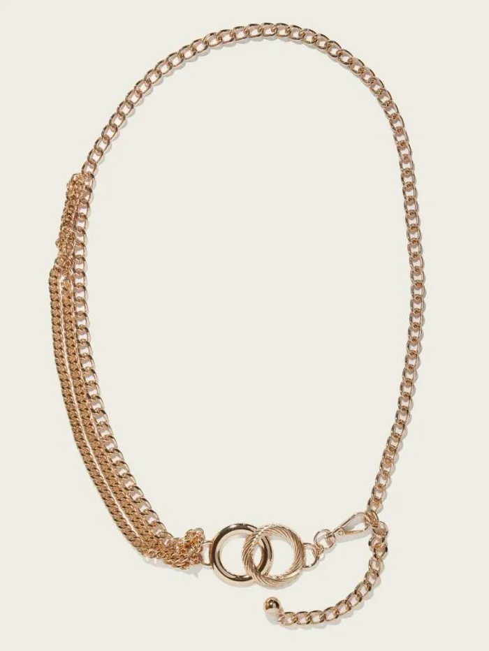 Marciano GoldTone ORing Chain Belt Silvergold Women Accessories