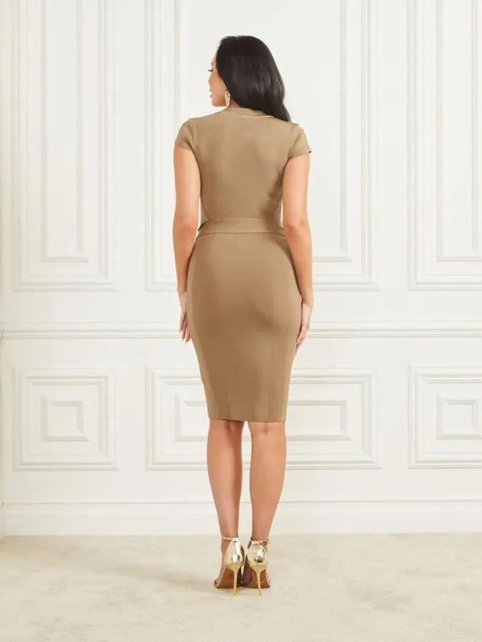 Marciano Ivy Bandage Dress Truffle Dust Multi Women Dresses Marciano Ivy Bandage Dress Truffle Dust Multi Women Dresses