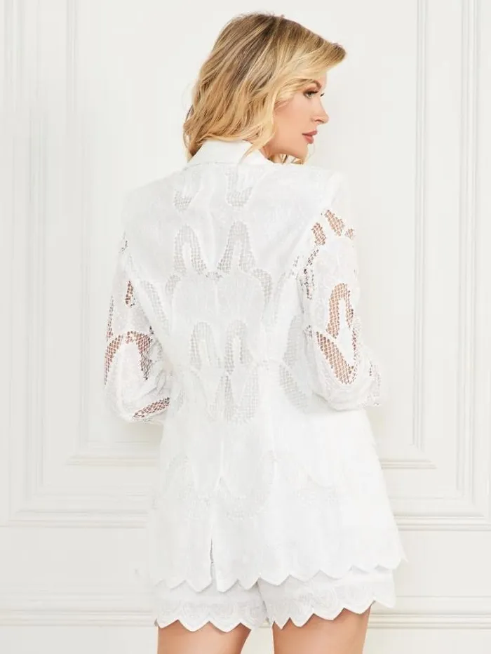 Marciano Kyrie Embroidered Blazer Blanc Pur Women Jackets Marciano Kyrie Embroidered Blazer Blanc Pur Women Jackets