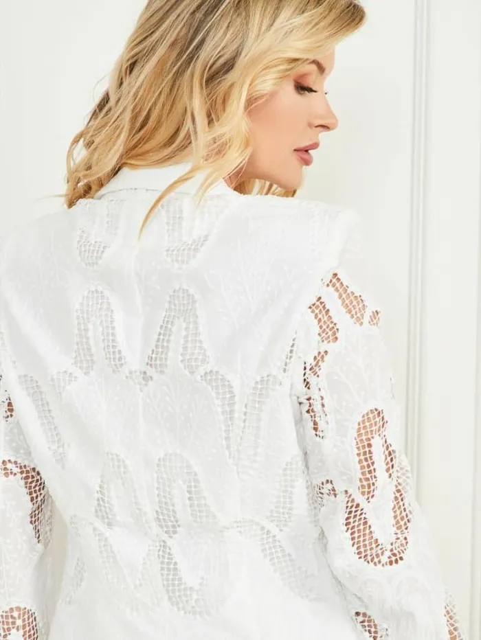 Marciano Kyrie Embroidered Blazer Blanc Pur Women Jackets Marciano Kyrie Embroidered Blazer Blanc Pur Women Jackets