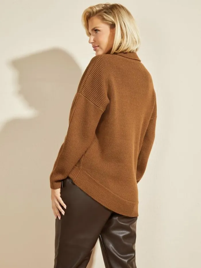 Marciano Liam Sweater Tunic Woodland Women Tops And Sweaters Marciano Liam Sweater Tunic Woodland Women Tops And Sweaters