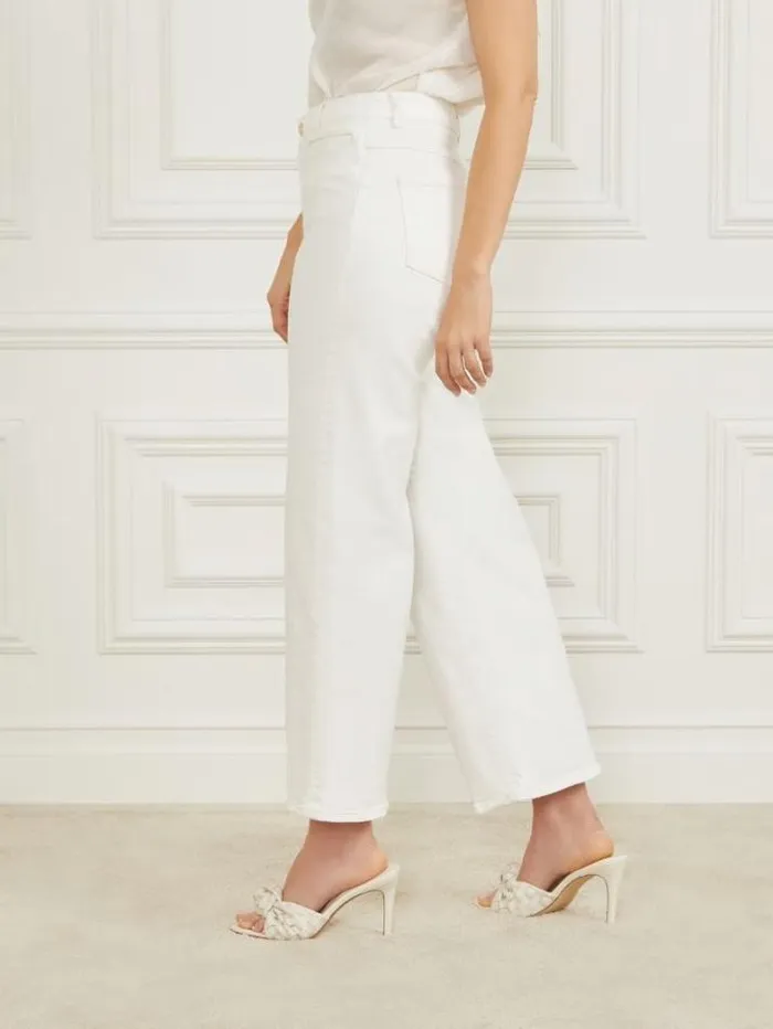 Marciano Lyric Wide Leg Denim Pant Chalk Wash Women Bottoms Marciano Lyric Wide Leg Denim Pant Chalk Wash Women Bottoms