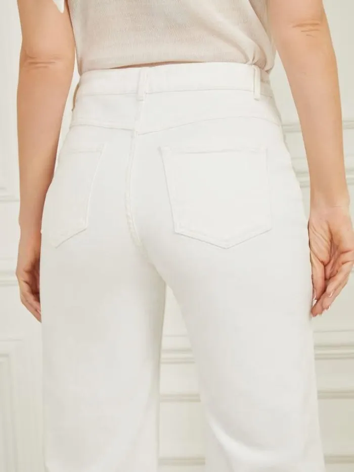 Marciano Lyric Wide Leg Denim Pant Chalk Wash Women Bottoms Marciano Lyric Wide Leg Denim Pant Chalk Wash Women Bottoms