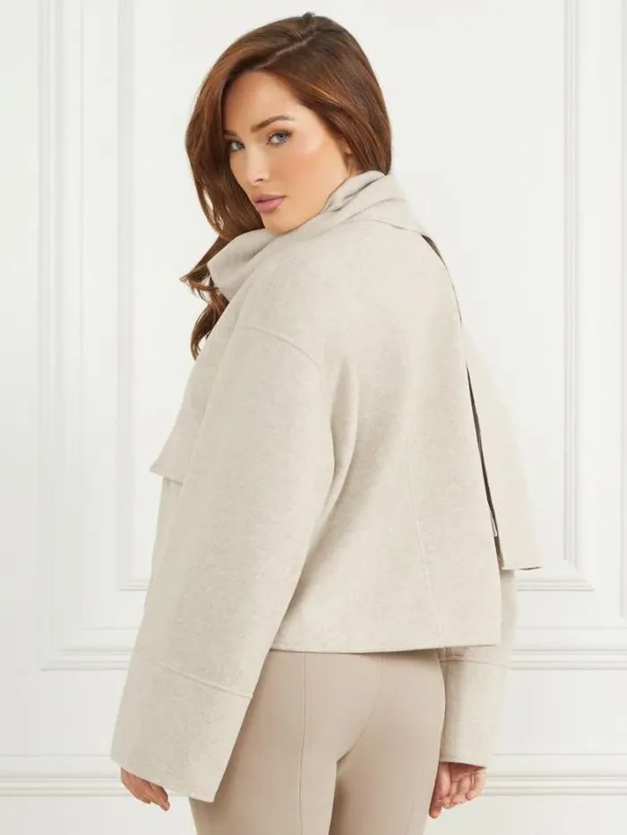 Marciano Mary Jacket And Scarf Set Light Grey Multi Women Jackets Marciano Mary Jacket And Scarf Set Light Grey Multi Women Jackets