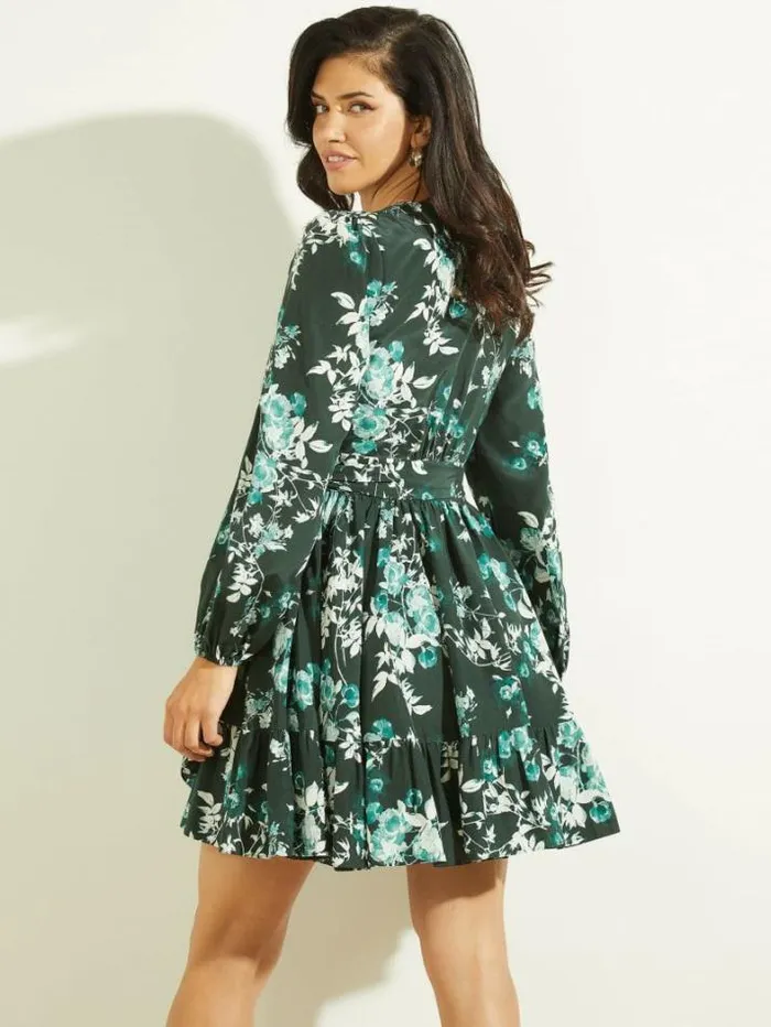 Marciano Petal Pose Wrap Dress Petal Pose Chenille Green Women Dresses Marciano Petal Pose Wrap Dress Petal Pose Chenille Green Women Dresses