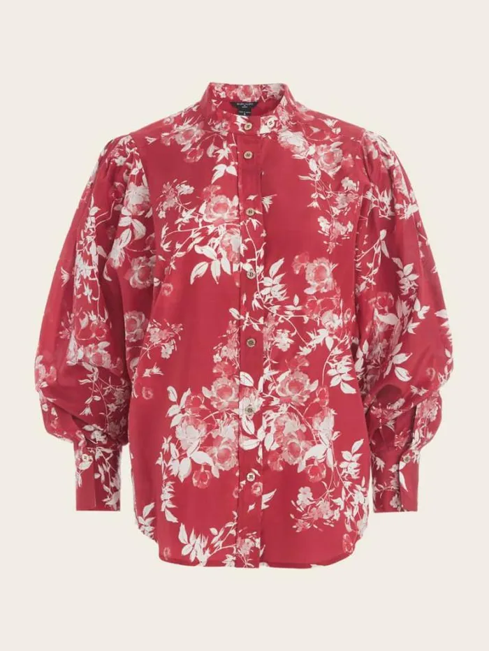 Marciano Petal Pose Yvonne Blouse Petal Pose Dark Jam Red Women Tops And Sweaters Marciano Petal Pose Yvonne Blouse Petal Pose Dark Jam Red Women Tops And Sweaters