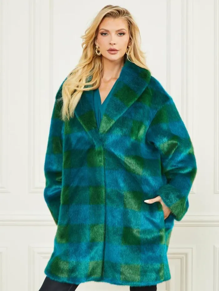 Marciano Rochelle Coat Green And Bermuda Blue Bi Women Jackets Marciano Rochelle Coat Green And Bermuda Blue Bi Women Jackets