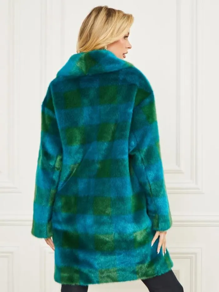 Marciano Rochelle Coat Green And Bermuda Blue Bi Women Jackets Marciano Rochelle Coat Green And Bermuda Blue Bi Women Jackets