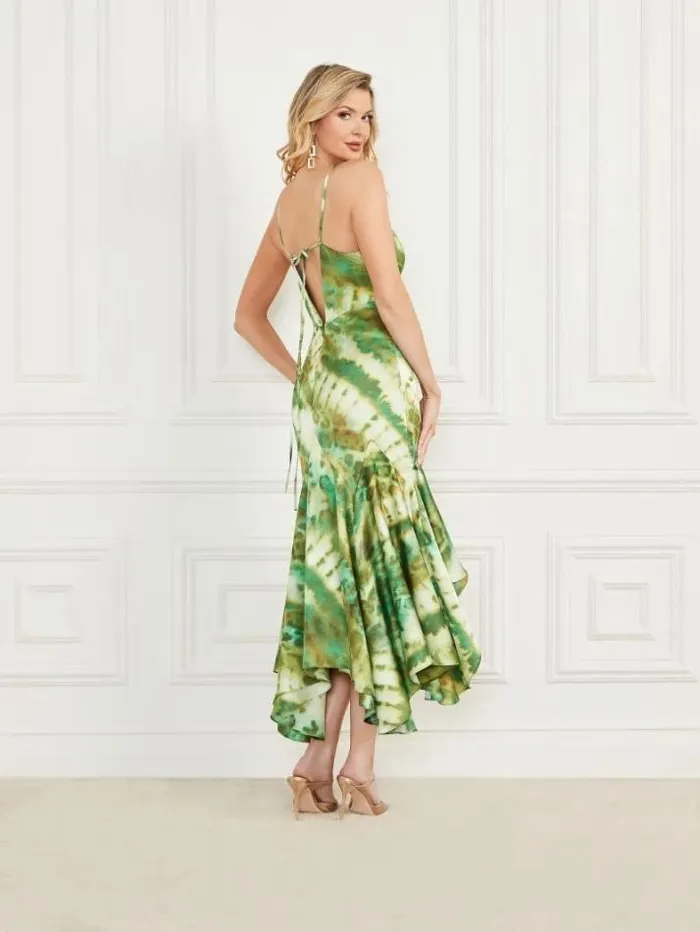 Marciano Waterfall Printed Satin Dress Elusive Print Women Dresses Marciano Waterfall Printed Satin Dress Elusive Print Women Dresses