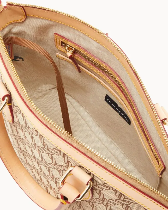 Maritime Domed Satchel Brown Women Dooney and Bourke Satchels Maritime Domed Satchel Brown Women Dooney and Bourke Satchels