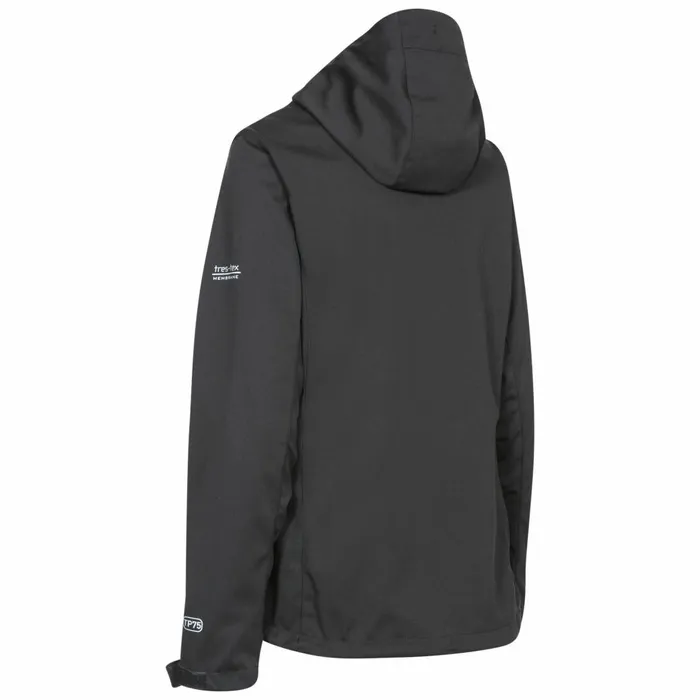Marsa Breathable Hooded Softshell Jacket Black Women Trespass Softshell Jackets Marsa Breathable Hooded Softshell Jacket Black Women Trespass Softshell Jackets
