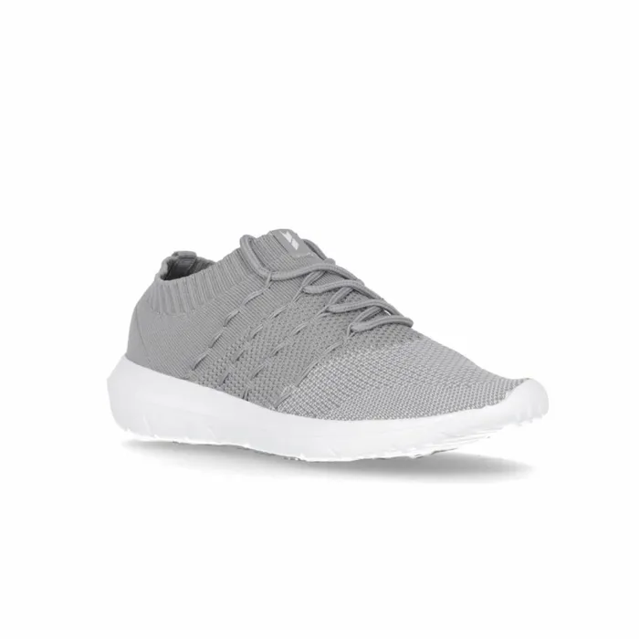 Massie Knitted Memory Foam Trainers Storm Grey Women Trespass Trainers