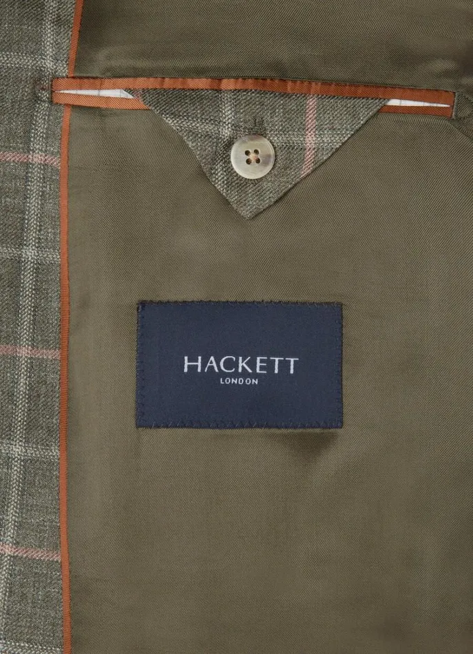 Men Blazers Hackett London Check Blazer Khakipink