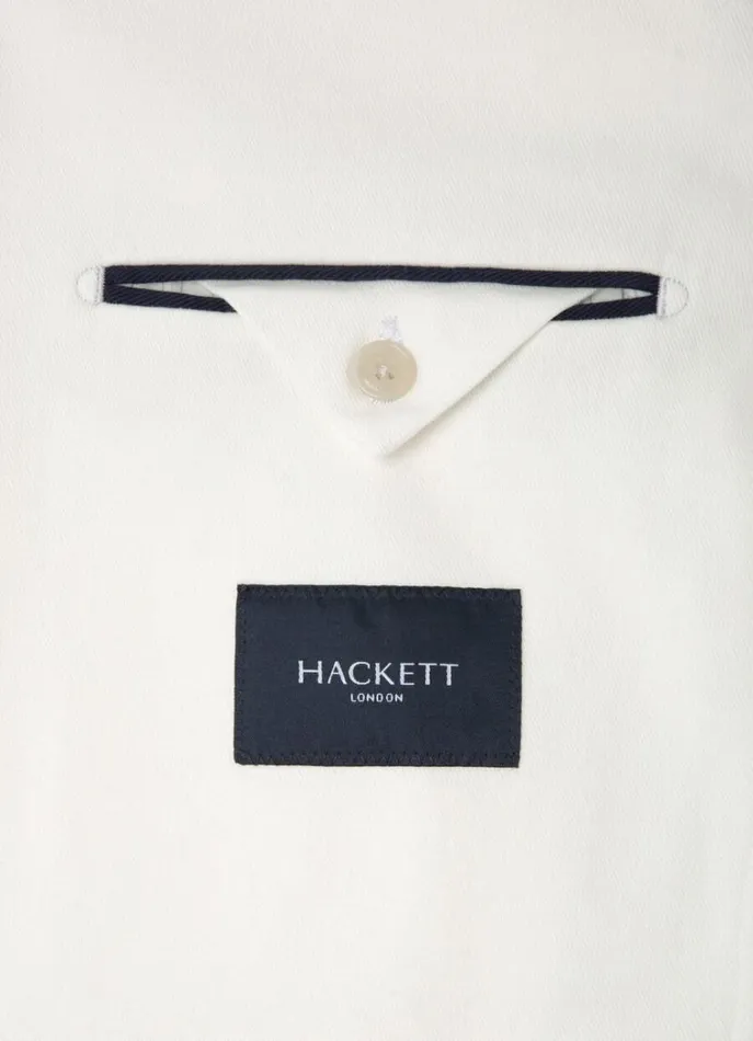 Men Blazers Hackett London Cotton Blazer Ivory White