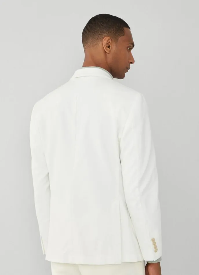 Men Blazers Hackett London Cotton Blazer Ivory White