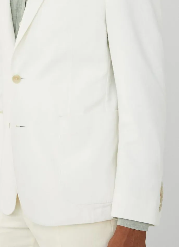 Men Blazers Hackett London Cotton Blazer Ivory White
