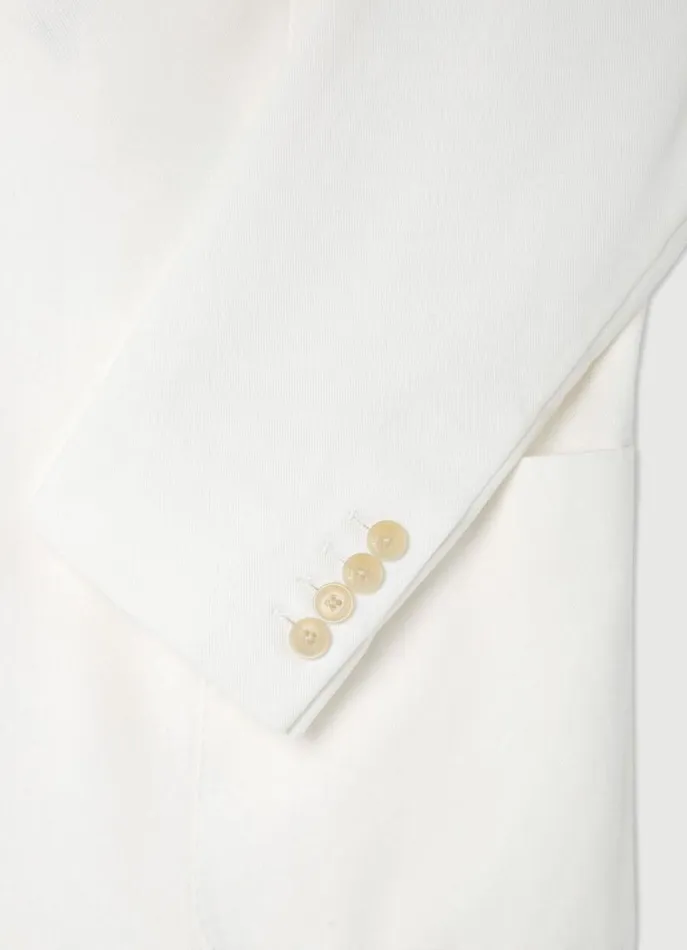 Men Blazers Hackett London Cotton Blazer Ivory White
