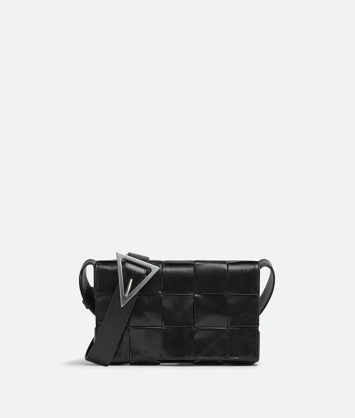 Men Bottega Veneta Crossbody Small Cassette Black