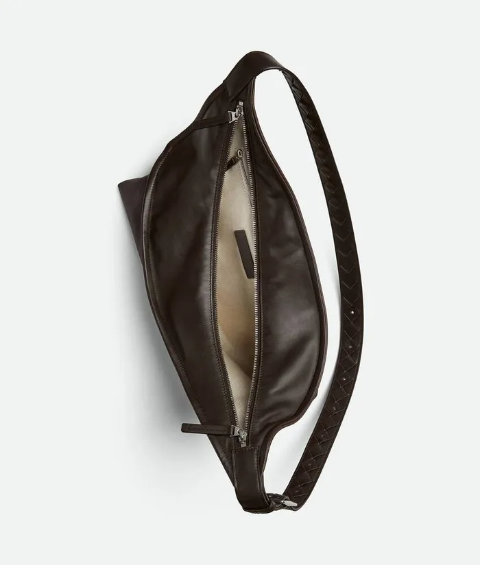 Men Bottega Veneta Crossbody Small Zigzag Bitter Chocolatefondant