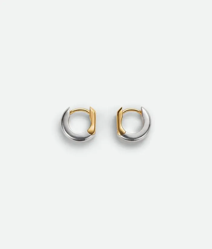 Men Bottega Veneta Earrings Hinge Earring Silver Yellow Gold