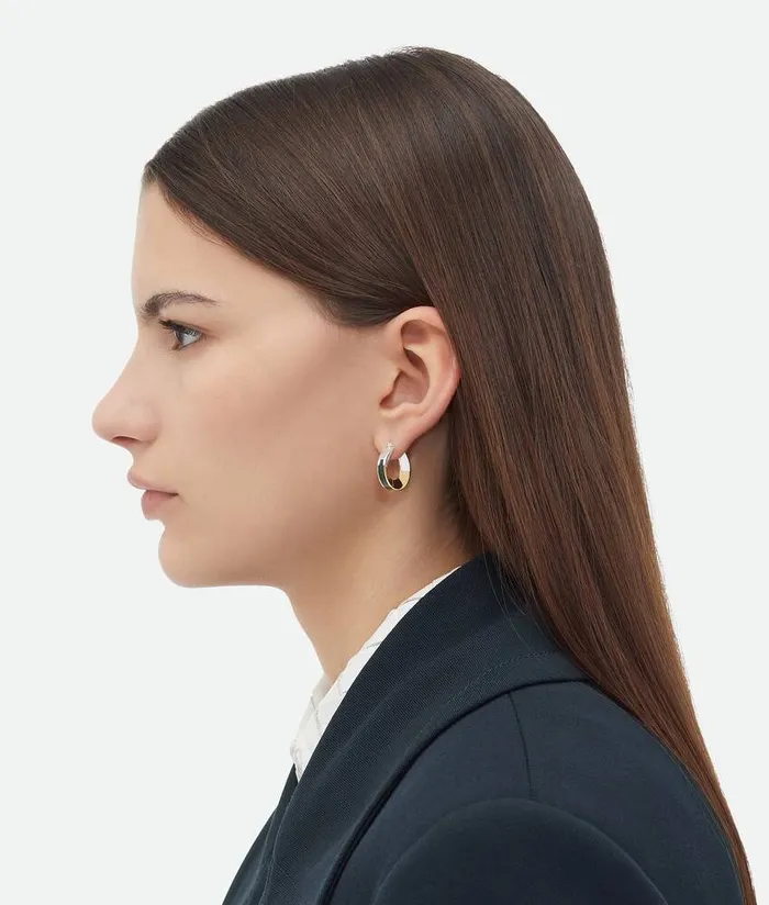 Men Bottega Veneta Earrings Joint Earrings Dark Green