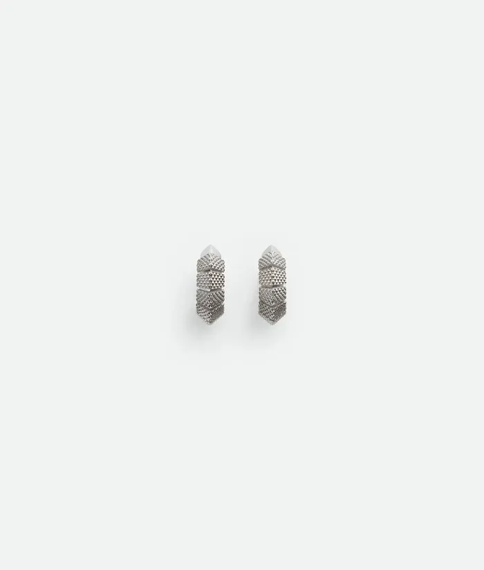 Men Bottega Veneta Earrings Pen Hoop Earrings Silver