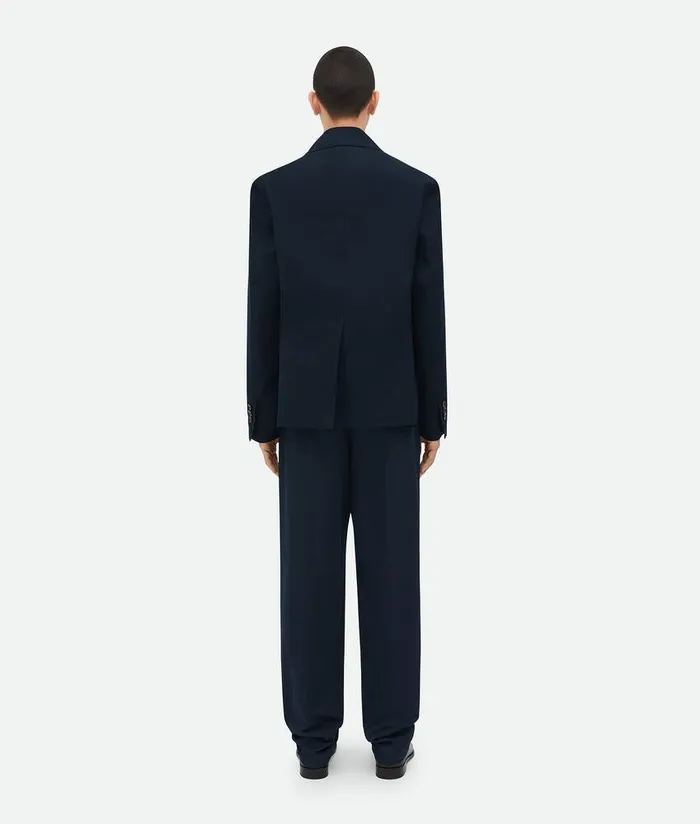 Men Bottega Veneta Jackets Light Cotton Twill Jacket Midnight Blue