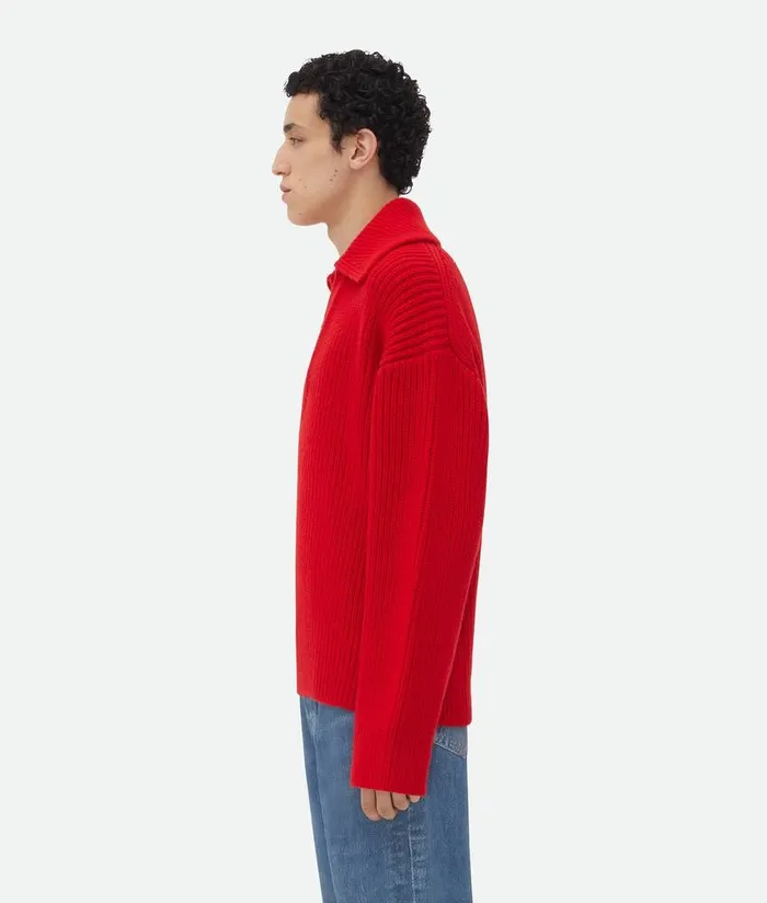 Men Bottega Veneta Knitwear Wool And Cashmere Polo Vernis