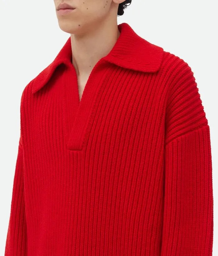 Men Bottega Veneta Knitwear Wool And Cashmere Polo Vernis