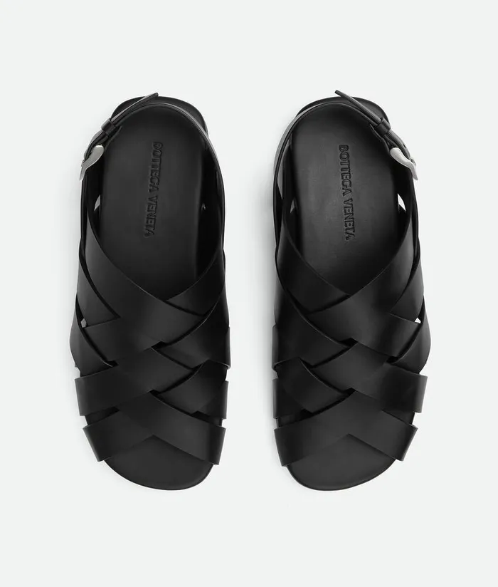 Men Bottega Veneta Sandals Alfie Sandal Black