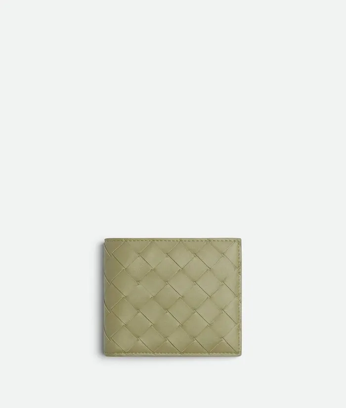 Men Bottega Veneta Small Wallets Intrecciato BiFold Wallet Travertine