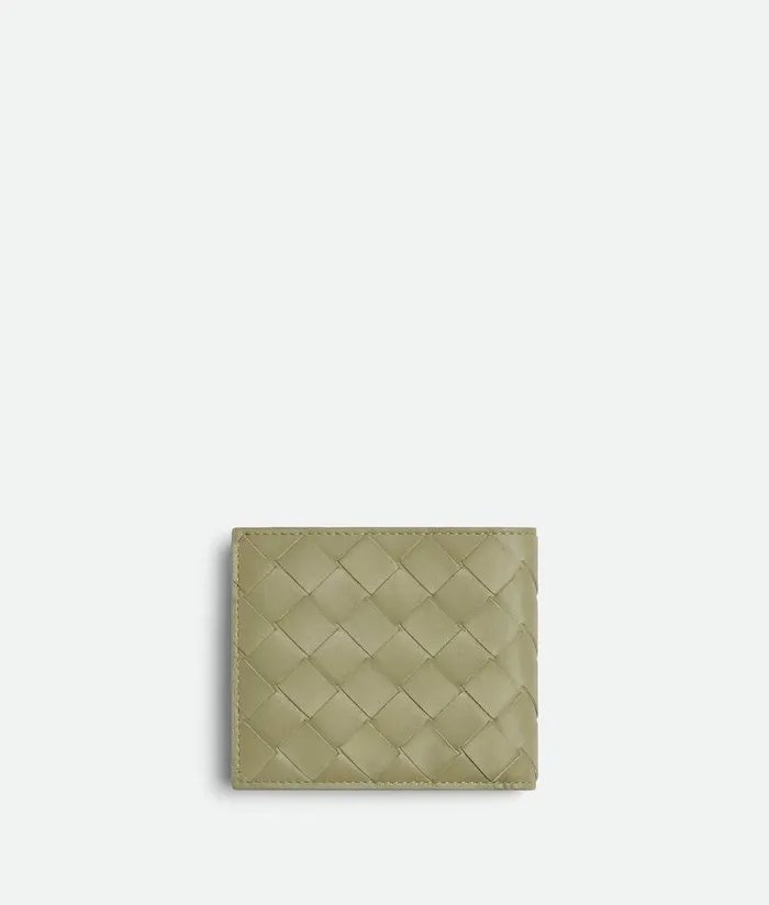Men Bottega Veneta Small Wallets Intrecciato BiFold Wallet Travertine