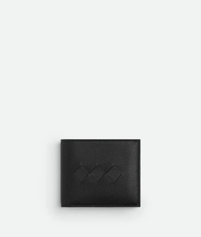 Men Bottega Veneta Small Wallets Tre BiFold Wallet Black