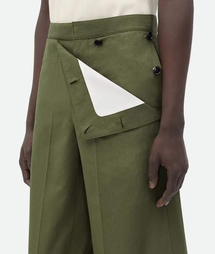 Men Bottega Veneta Trousers And Shorts Compact Cotton Shorts Thyme