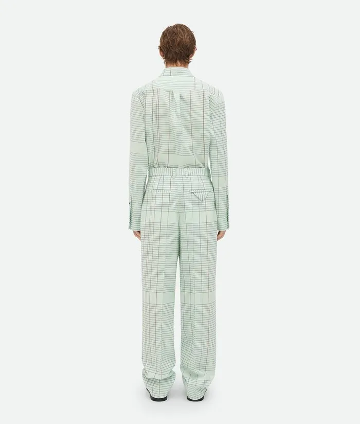 Men Bottega Veneta Trousers And Shorts Notebook Wool Twill Trousers Dewdroppinkblue