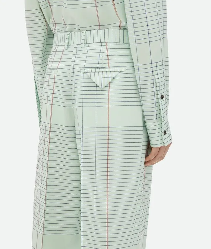 Men Bottega Veneta Trousers And Shorts Notebook Wool Twill Trousers Dewdroppinkblue