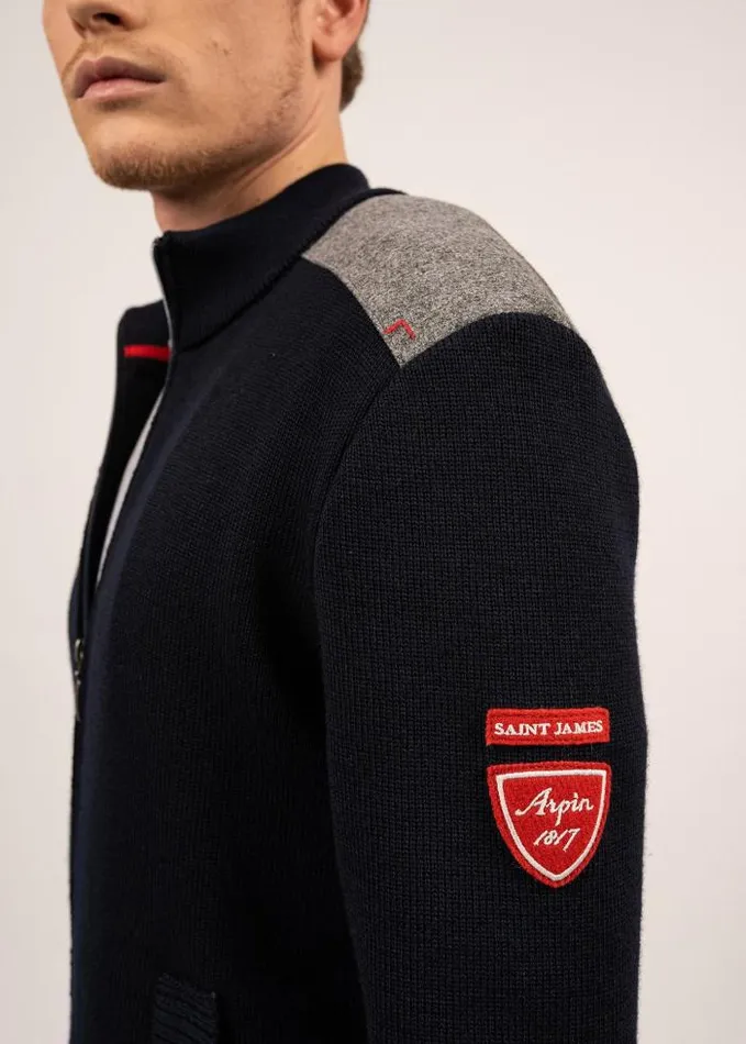 Men Breton Sweaters Saint James SERAC ARPIN Navy