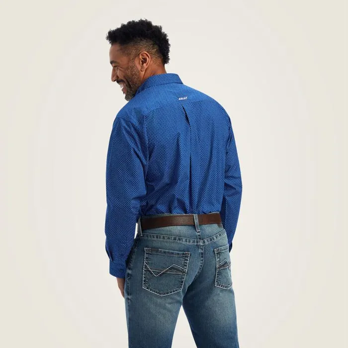 Men Button Down Shirts Ariat Benedict Classic Fit Shirt Classic Blue Men Button Down Shirts Ariat Benedict Classic Fit Shirt Classic Blue