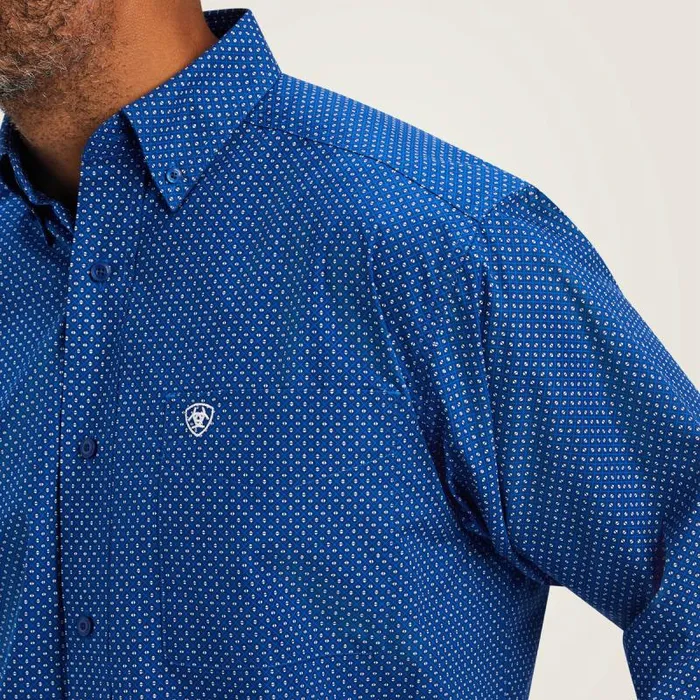 Men Button Down Shirts Ariat Benedict Classic Fit Shirt Classic Blue Men Button Down Shirts Ariat Benedict Classic Fit Shirt Classic Blue