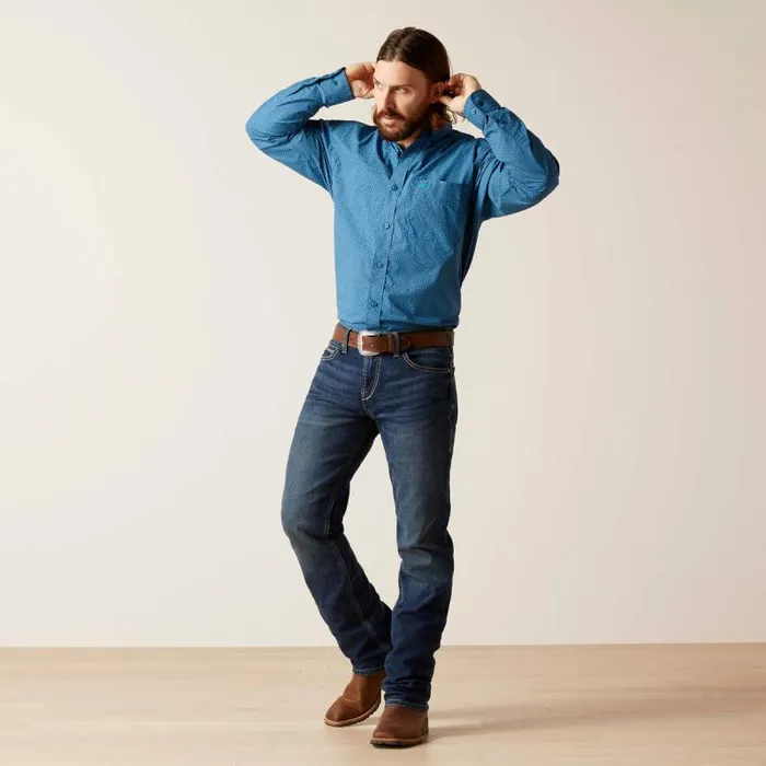 Men Button Down Shirts Ariat Braxton Classic Fit Shirt Spellbound Teal Men Button Down Shirts Ariat Braxton Classic Fit Shirt Spellbound Teal