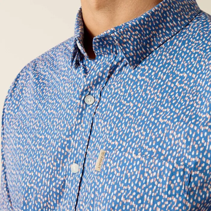 Men Button Down Shirts Ariat Melvin Stretch Modern Fit Shirt French Fade Men Button Down Shirts Ariat Melvin Stretch Modern Fit Shirt French Fade