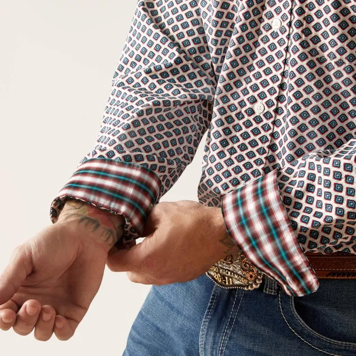 Men Button Down Shirts Ariat Wrinkle Free Grayden Classic Fit Shirt White Men Button Down Shirts Ariat Wrinkle Free Grayden Classic Fit Shirt White