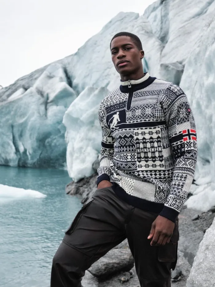 Men Dale Of Norway Halfzip History Sweater 8211 Norwegian Wool