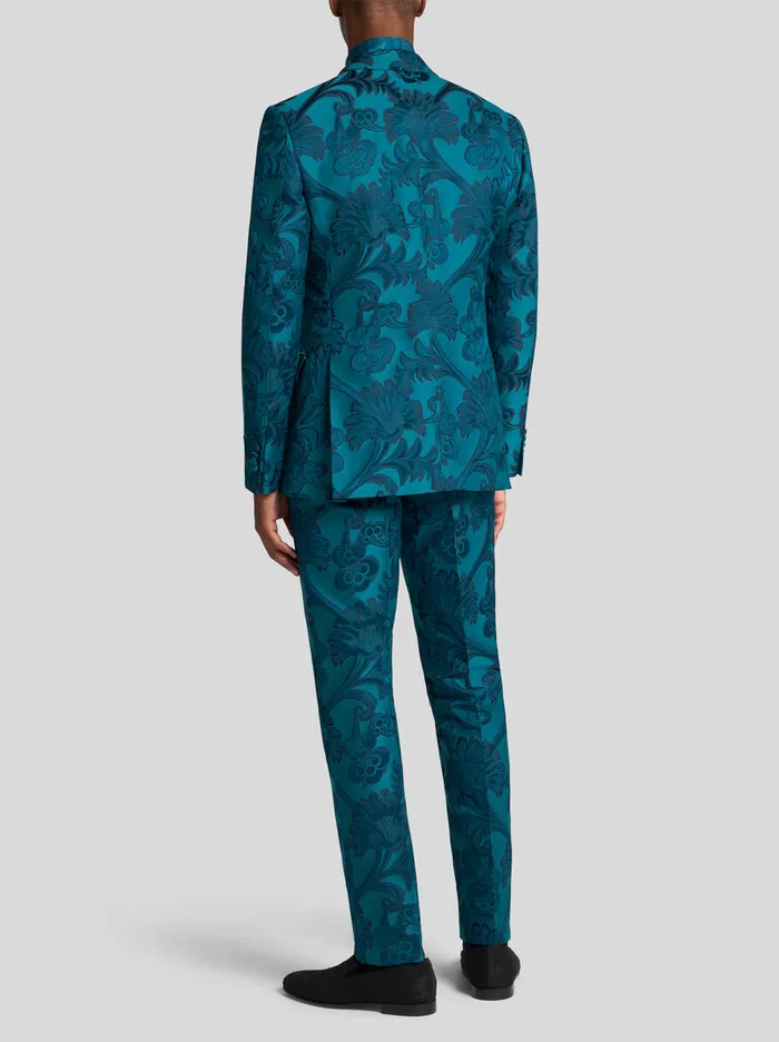 Men Etro Jackets Floral Leafy SingleBreasted Blazer Light Blue Men Etro Jackets Floral Leafy SingleBreasted Blazer Light Blue