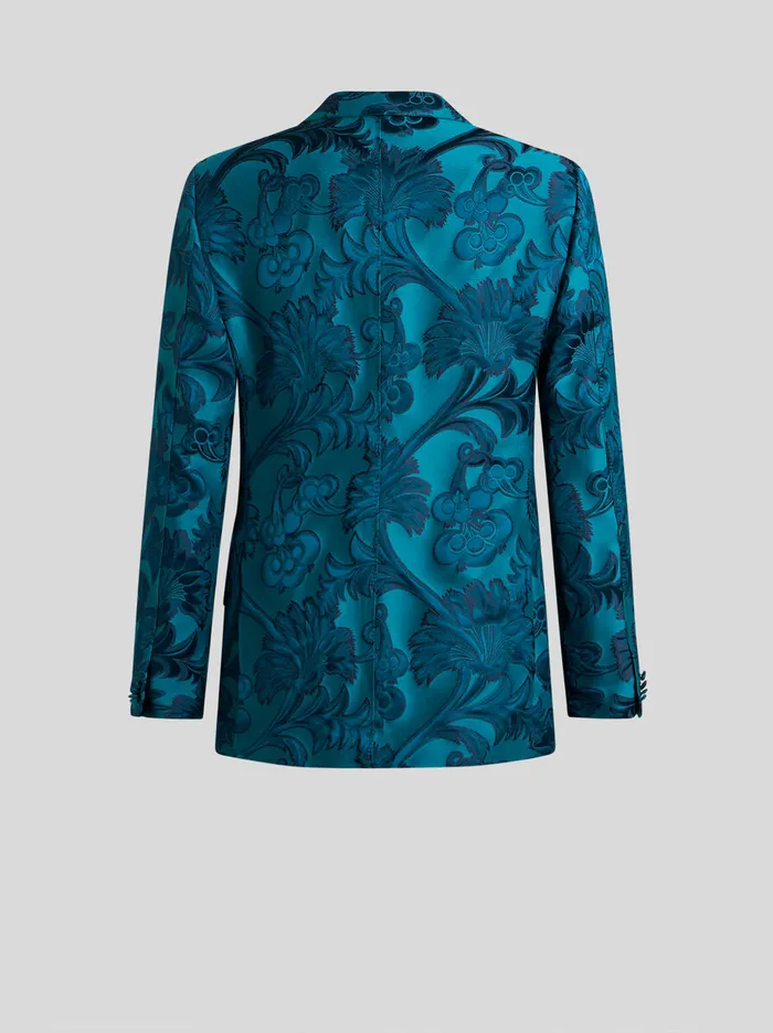 Men Etro Jackets Floral Leafy SingleBreasted Blazer Light Blue Men Etro Jackets Floral Leafy SingleBreasted Blazer Light Blue