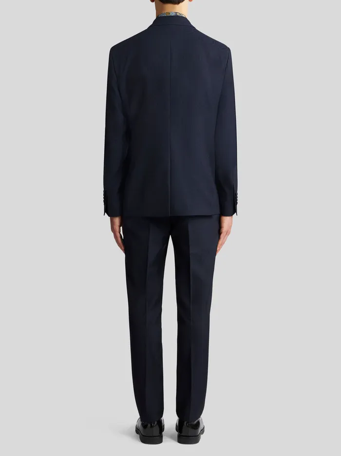 Men Etro Jackets Wool And Cotton Jacquard Jacket Navy Blue Men Etro Jackets Wool And Cotton Jacquard Jacket Navy Blue